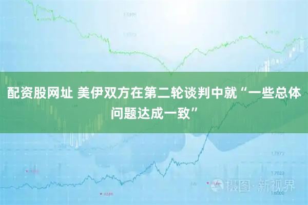 配资股网址 美伊双方在第二轮谈判中就“一些总体问题达成一致”