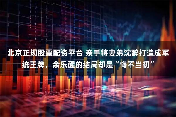 北京正规股票配资平台 亲手将妻弟沈醉打造成军统王牌，余乐醒的结局却是“悔不当初”